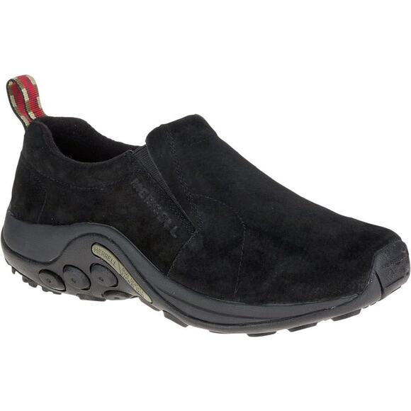 Merrell Jungle Moc Shoes Mens 9 Suede Slip On Comfort J60825 Black‎ Midnight - Picture 2 of 8